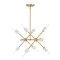 Designers Fountain Star Dust 60 Watt 10-Light Brushed Gold Mid-Century Modern Island Light with Natural Marble Accents D304C-IS-BG - alternate 5